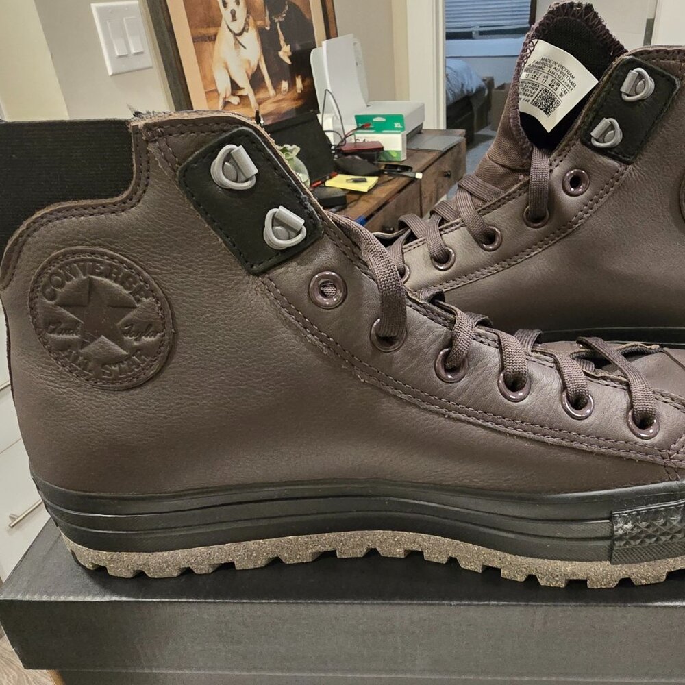 Converse Men's Dark Brown Leather Boots